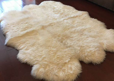 Chiny Kość słoniowa Żółta Pokój Salon Dywanowa 6 Pelt, 5.5 X 6 Ft Bedroom Sheepskin Dywaniki dostawca