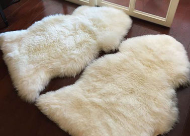Chiny Pokój dzienny miękka biała futra dywanik, gładka wełna owcza skórzana tapicerka samochodowa dostawca