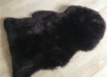 Chiny Dyed Black Sheepskin Podłoga Podłoga, Włosy Długie Włosy Prawdziwy Sheepskin Siedzisko Pokrywy dostawca