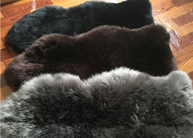 Chiny Prawdziwa owcza owcza naturalna długa czarna wełna Merino Lamb Fur Covering Cover dostawca