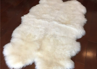 Chiny Prawdziwa Sheepskin Rug naturalna biała długa wełna Nowa Zelandia Sheepskin Carpet Quad dostawca