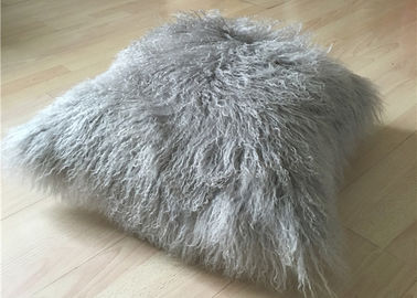 Chiny Real Super Soft Plusz Mongolski Sheepskin Cushion Covers Ciepłe 16x16 cali dostawca