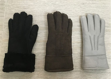 Chiny Luksusowe, najcieplejsze rękawice z owczej skóry / czarne skórzane damskie rękawiczki z owczej skóry dostawca