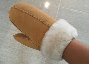 Chiny Kobiety do szycia ręczne Najcieplejsze rękawice z owczej skóry, rękawice z zamszowej skóry dostawca
