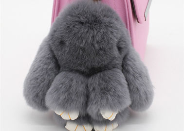 Chiny Dyed Kolor Kreskówki Rabbit Fur Keychain Próbka Darmowe Z Dostosowane Logo dostawca