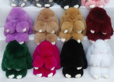 Chiny Luksusowa Rex Rabbit Fur Keychain Miękka Komfortowa Do Dzianin Czapki Części dostawca