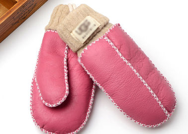 Chiny Mycie Rąk Warmest Sheepskin gloves / Cutered Little Kids Fleece Mittens dostawca