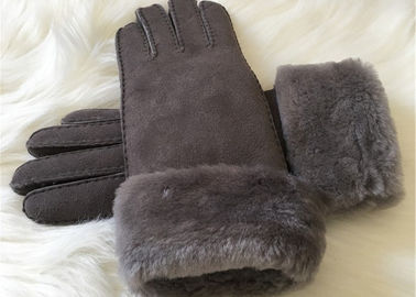 Chiny Shearling Sheepskin Rękawice Hand Szycie Kobiety Panie Lamb Fur Winter Rękawiczki dostawca