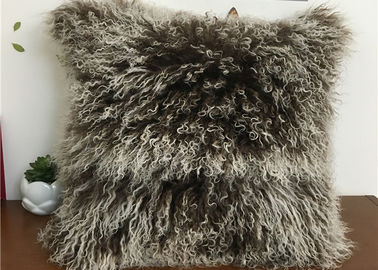 Chiny Tybetańska poduszka z owczej wełny Poduszka z naturalnego futra z długimi włosami i mongolskim futrem jagnięcym dostawca