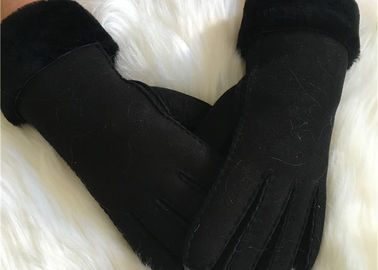 Chiny Hand Sewn Pure Sheepskin Prawdziwe futerkowe rękawiczki Shearling, męskie skórzane rękawiczki dostawca