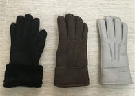 Chiny Luksusowe, najcieplejsze rękawice z owczej skóry / czarne skórzane damskie rękawiczki z owczej skóry firma
