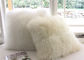 Mongolski futro Poduszka Long Lamb Wełna Poduszka Oryginalna Tybet Curly Fur Poduszka Różowa dostawca