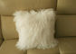 Długa żółwista biała miękka poduszka Covers Comfortable Soft Z Tybetańskimi Lamb Fur dostawca