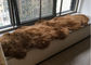 Prawdziwe Australijskie Sheepskin 2 skórki owczej podwójnej Runners Home Brown Dyed Carpet dostawca