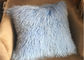 Poduszka futra mongolskiego Niebieski Luxury Long Sheep Fur Couch Poduszka w Hotelu dostawca