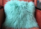 Poduszka futra mongolskiego Luksusowa farbowana długa owłosiona owieczka Rzut farby do domu dostawca
