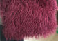 Wino Kolor Mała Rzodkiew Sheepskin, Długi Włos Windproof Tybetańczyk Lamb Fur Pelts dostawca