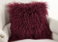 20 Inch Kwadratowa biała Fuzzy Poduszka Poszewka, Miękkie Mongolski Fur Lumbar Poduszki dostawca