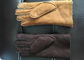 100% Podszewka Wełna Najświeższe Rękawiczki Sheepskin Czysta Handmade Z Brązowym I Czarnym dostawca