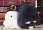 Duży rozmiar Rzeczywiste Królik Fur Keychain 20cm Cute Kształt Przenośny Dla Dziewczyny Bag dostawca