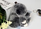 Ręcznie robiony puszysty futerko z futra królika, kolor czarny / białe końcówki dostawca