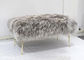 Prawdziwe mongolskie futro Naturalne kręcone włosy Tybet Lamb Fur Długa wełniana osłona otomana dostawca