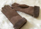 Damski dwustronny shearling Turn Cuff rękawice szyte ręcznie, sheareling, zamszowe rękawiczki dostawca