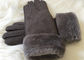 Shearling Sheepskin Rękawice Hand Szycie Kobiety Panie Lamb Fur Winter Rękawiczki dostawca