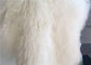 Długie włosy Naturalna wełna owcza kędzierzawa Mongolskie białe futro Materiral do rzucania w łóżkach dostawca