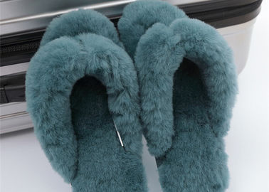 Chiny Miękkie Ladies Indoor Sheep Wool Pantofle Z Prawdziwie Ciepłe Lamb Fur Lined OEM dostawca