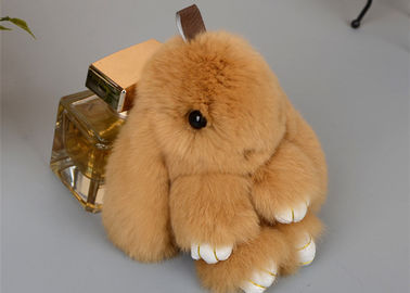 Chiny Samochodów akcesoria Królik Fur Keychain Słodkie Z Adorable Bunny Patten Shape dostawca