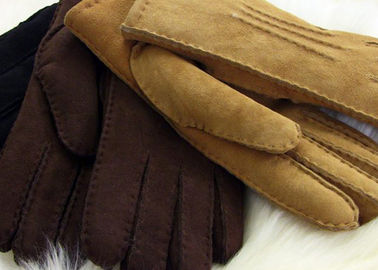 Chiny Handsewn najcieplejsze rękawice z owczej skóry, panie Oryginalne sueded lambskin Shearling Gloves dostawca