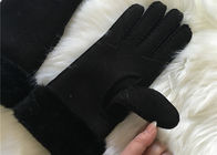 Unisex Futro z owczej skóry Zimowe rękawiczki dla kobiet Długie stylowe rękawiczki ze skóry jagnięcej