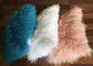 Genuine Lamb Mongolian Fur Poduszka 18 &amp;quot;X 18&amp;quot; Z Dostosowane Kolor / Kształt dostawca