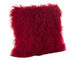 Candy Pink Long Mongolski Sheepskin Ozdobny Podwójny Poduszka Z Jednostronnym Futrem dostawca