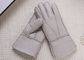 Rękawiczki ze skóry zimowej z podwójną twarzą z podszewką z lambswoolu / naturalny barwiony kolor dostawca