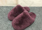 Wewnątrz Fluffy Sheep Wool Pantofle Ręcznie Z Gumy Sole / Real Lambskin Fur dostawca