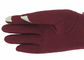 Wino czerwone runo ekran dotykowy zimowe rękawiczki z super miękkiej podszewki zachowując ciepło dostawca
