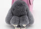 Dyed Kolor Kreskówki Rabbit Fur Keychain Próbka Darmowe Z Dostosowane Logo dostawca