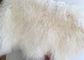 100% skóra owcza, naturalne długie włosy, mongolski krem ​​z jagnięcej skóry, biały dywanik z kręconego futra dostawca